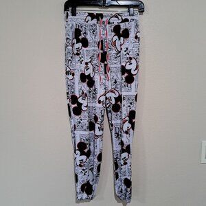 Disney Mickey Mouse Classic Comics Retro Pajama pants youth small 4/6 black red